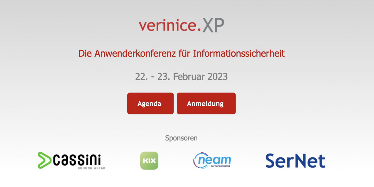 verinice.XP 2023 – Konferenz für IT-Sicherheit